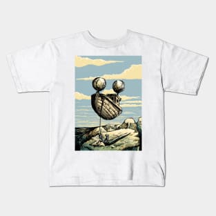 The flying ship to nowhere Kids T-Shirt